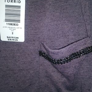 Torrid Purple rhinestone detail tshirt